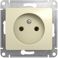 Розетка без заземления без рамки Systeme Electric Glossa 1-м. бежевый картинка